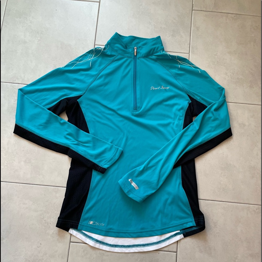 Size small Pearl Izumi zip 3/4 zip technical long sleeve, GUC